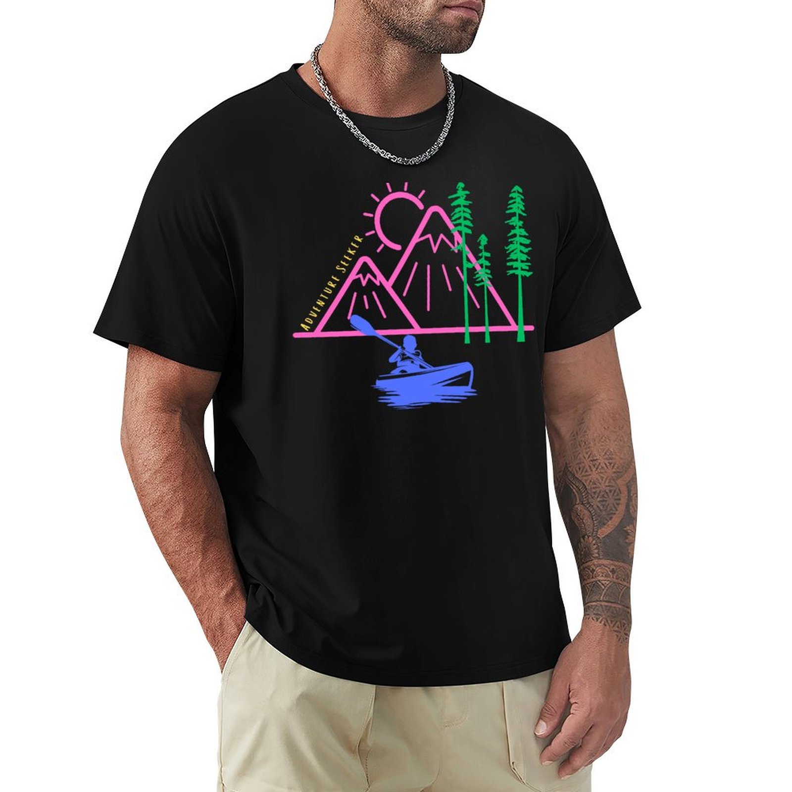 Outdoor Adventure Kayak - Adventure Seeker Mountain Trees Kayaking Outdoors