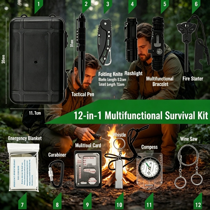Outdoor Adventure Kit - Car First Aid Kit Professional Survival