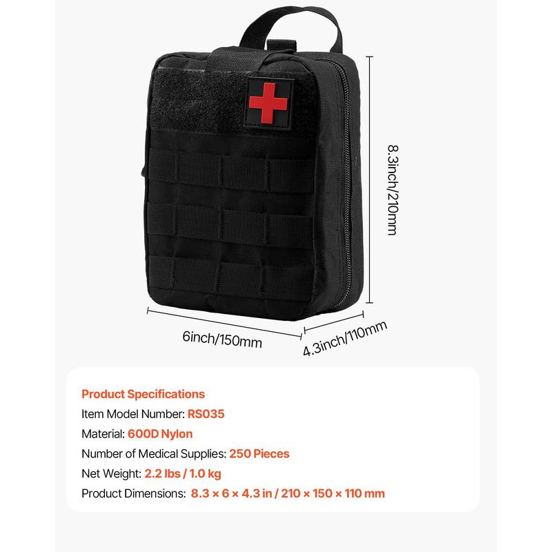 Trauma Medical Bag 250PCS For  - Outdoor Adventure Kit 리뷰 및 가격