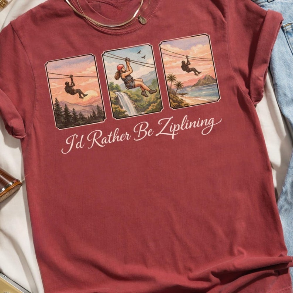 I'd Rather Be Ziplining T-Shir - Outdoor Adventure Ziplines & Waterfall Puerto Vallarta 리뷰 및 가격