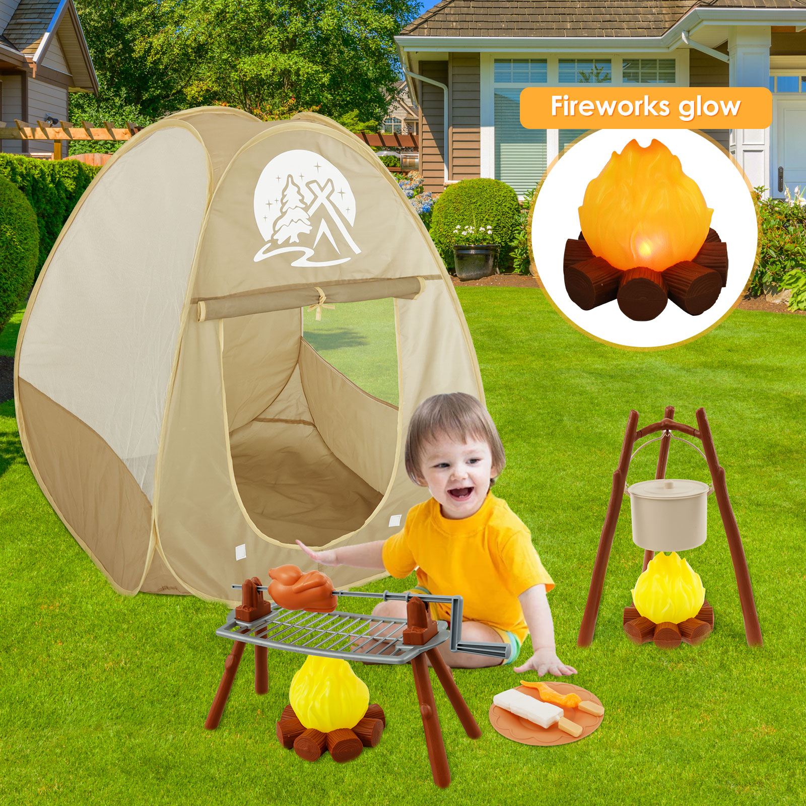 Kids Camping Toy Set Tent Pop  - Outdoor Adventure Kit For Kids 리뷰 및 가격