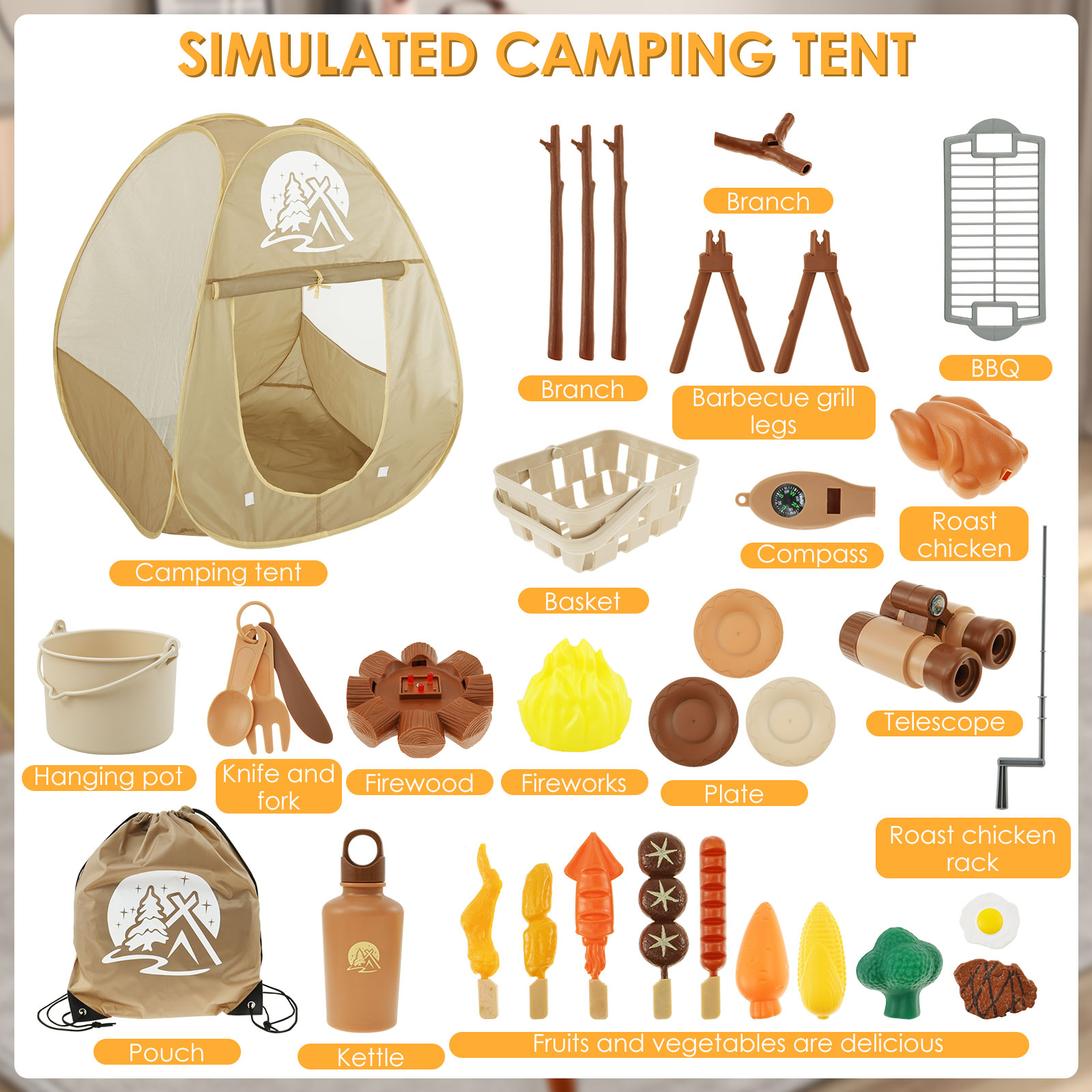 Kids Camping Toy Set Tent Pop  - Outdoor Adventure Kit For Kids 리뷰 및 가격